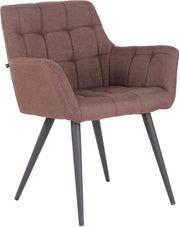 Poltroncina soggiorno Lyss in tessuto marrone