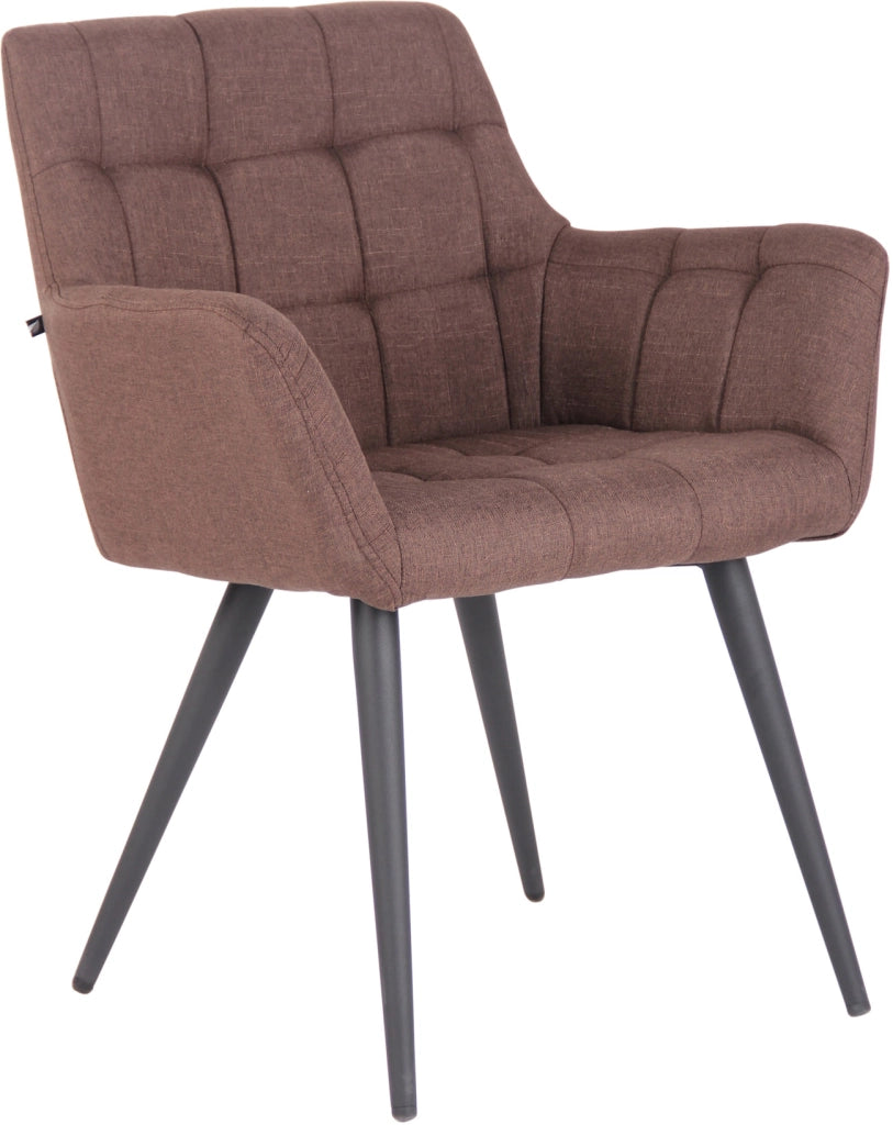 Poltroncina soggiorno Lyss in tessuto marrone