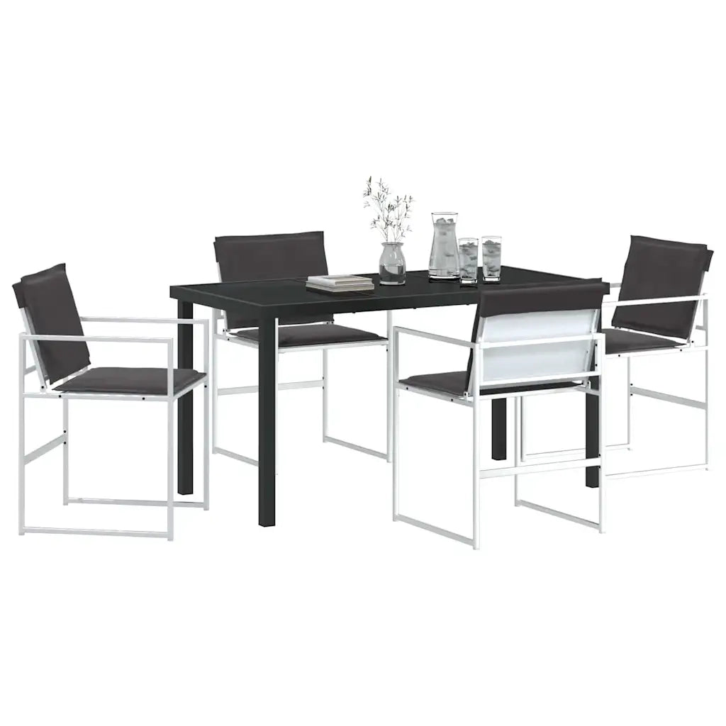 Set da Pranzo per Giardino 5 pcs Bianco 3379339