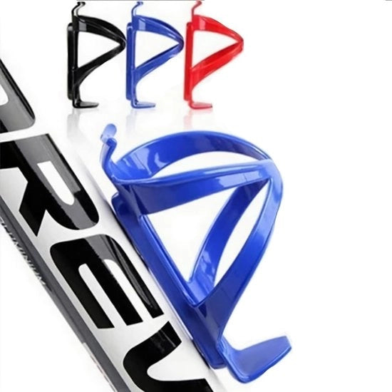 Set da 3 pezzi di Protezione acqua per bicicletta – Supporto leggero in policarbonato per ciclisti, mountain bike, e-bike e – Adattamento universale per bottiglie d'acqua standard – Nero, rosso e blu