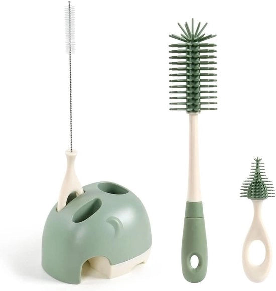 Spazzolino per biberon in silicone 4 in 1 per biberon e altro - spazzolino per biberon verde 

o alternativamente: 

Spazzolino per biberon in silicone 4 in 1 per biberon e altro - Spazzolino per biberon verde