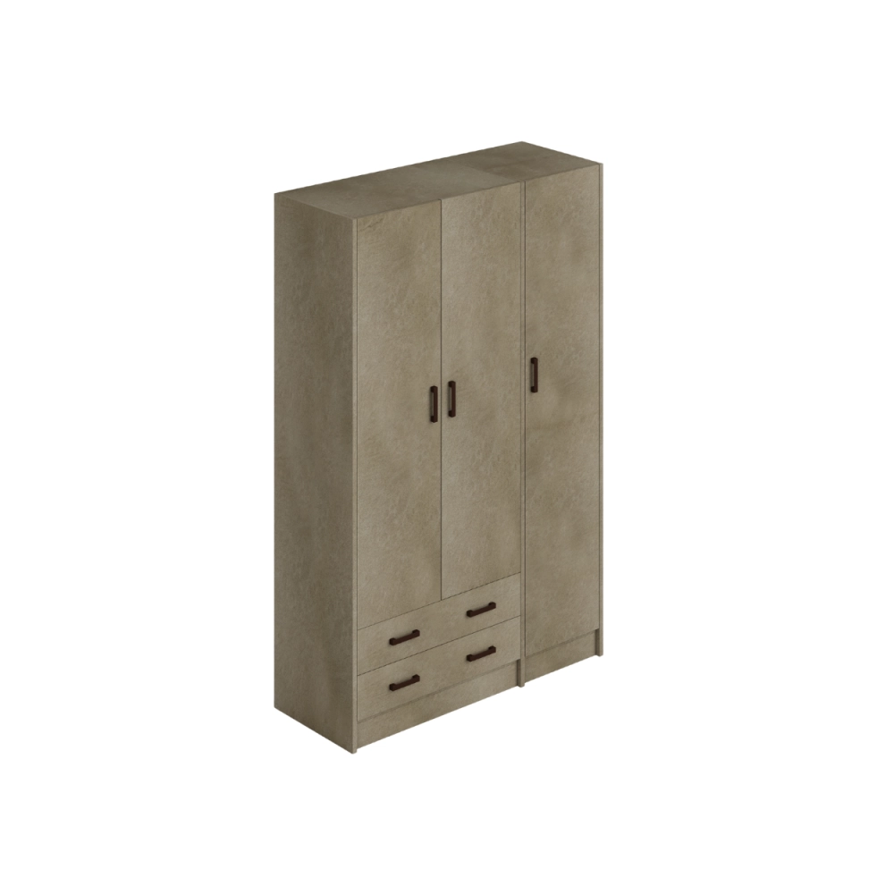 Armadio argilla tre ante e due cassetti 135x52x210h ARM3135