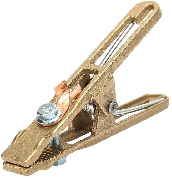 Grilletta da terra - Sostituto di grilletta - Alta qualità - Colore giallo - Accessorio per saldatura - Ideale per macchine per la saldatura - 260 A