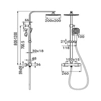 Colonna doccia serie laguna cromata con termostatico