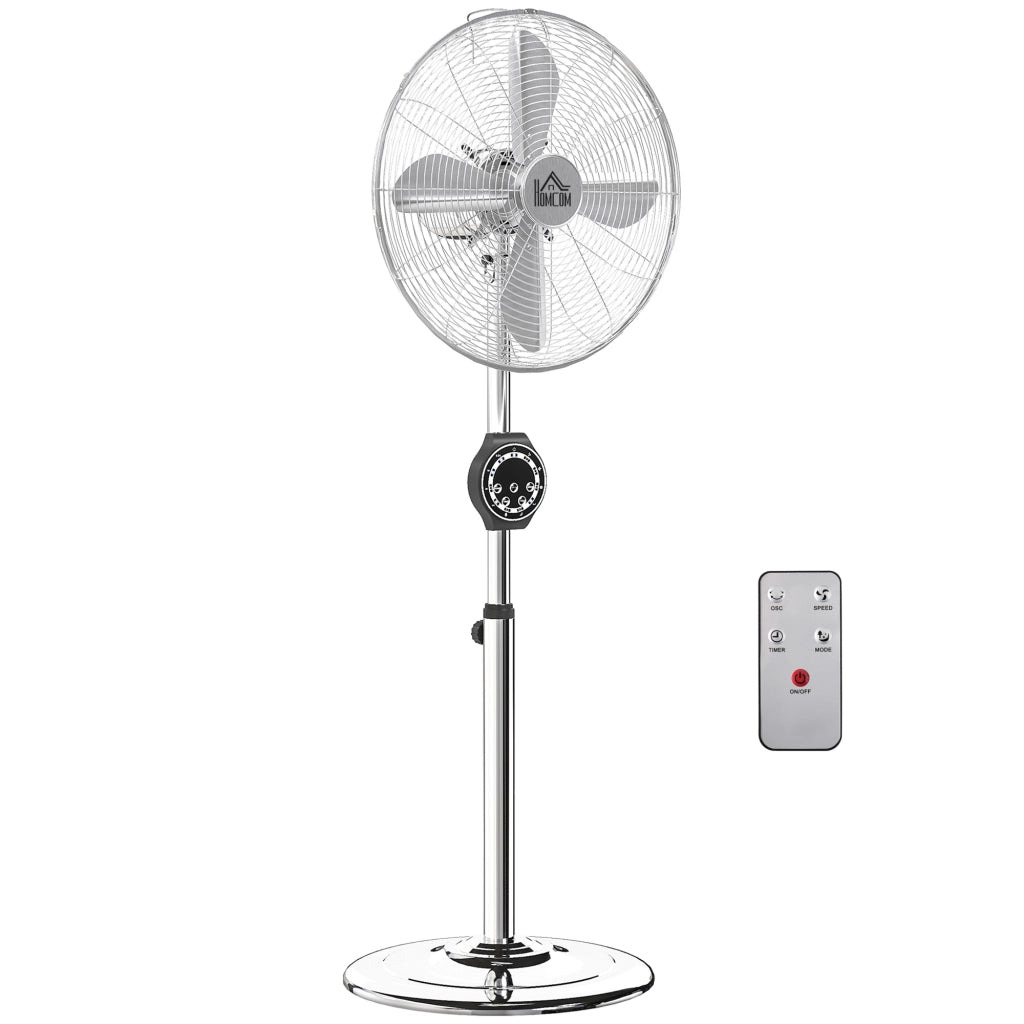 Ventilatore a Piede Regolabile ¨C Zephmum ¨C Argento 120-135 cm