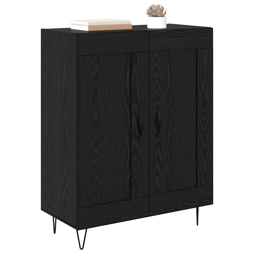 Credenza-Buffet-Armadio da cucina Rovere Nero 69,5 x 34 x 90 cm 654419