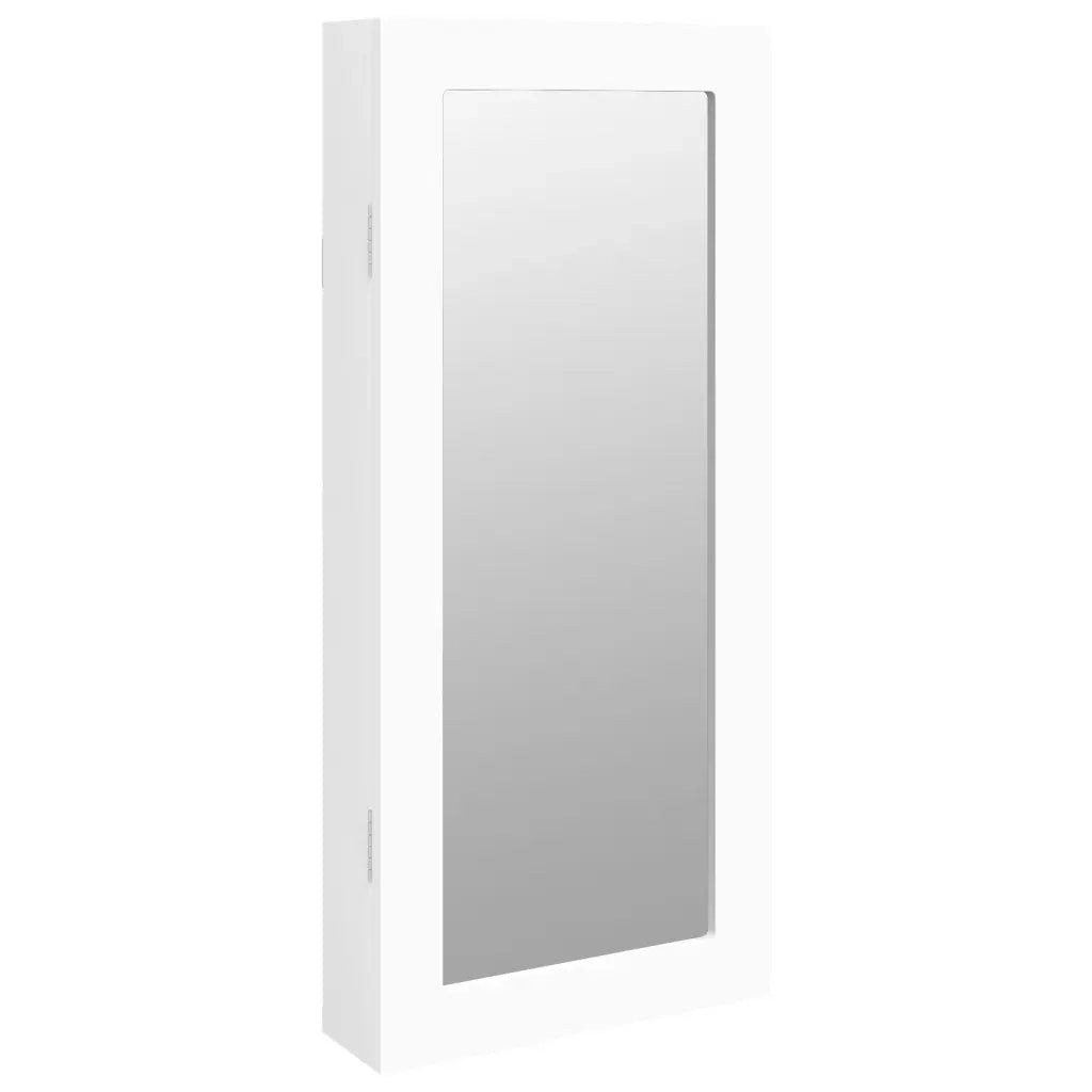 Armadio Portagioie con Specchio a Muro Bianco 30x8,5x67 cm CFW4772516