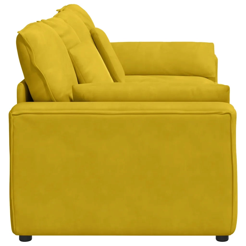 Divano Modulare con Cuscini Giallo