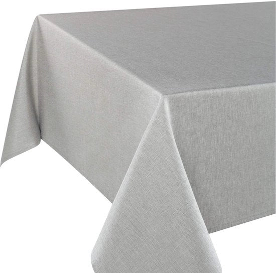 Tappeto per tavolo VIENNA grigio Premium, resistente alla sporcizia, tutto l'anno, rettangolare 130x160 cm