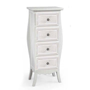 ELEGANT CASSETTIERA A 4 CASSETTI 38 X 28 X 90 CM COLORE BIANCO