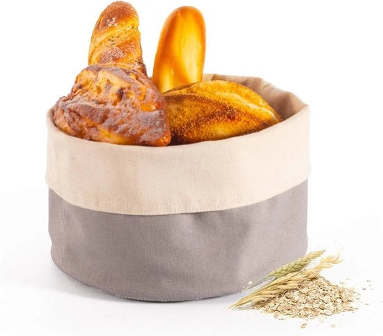 Tas di conservazione di pane riciclabile in cotone biologico | Tas di stoccaggio di pane in cotone per stoccaggio di pane e altro | Sacchetto di stoccaggio di pane lavabile per merci cotte | Stoccaggio di pane, frutta e cereali 25x22,5cm