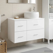 Set di mobili per il bagno 2 pz Bianco Legno ingegnerizzato 3404000