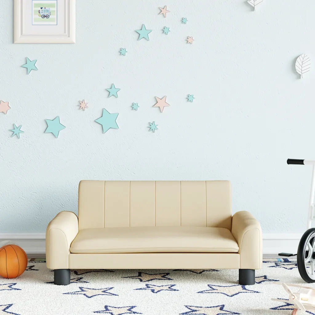 Divano | Divano da soggiorno | Sofa per Bambini Crema 70x45x30 cm in Tessuto