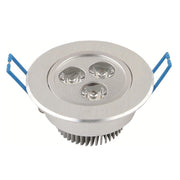 Trade Shop - Faretto A Led Da 3 Watt Da Incasso A Molla Con Alette Luce Fredda -