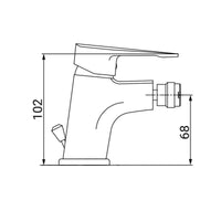 Miscelatore bidet finitura cromata, serie esse1