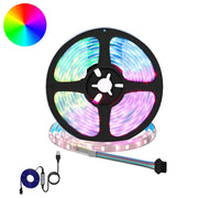 Set di 4 strisce LED flessibili moderne per la decorazione d'interni 300 x 0,8 x 0,3 cm plastica nera 02_0056349