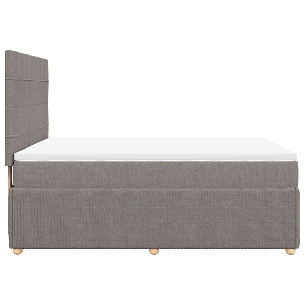 Giroletto a Molle con Materasso Tortora 160x200 cm in Tessuto 3294411