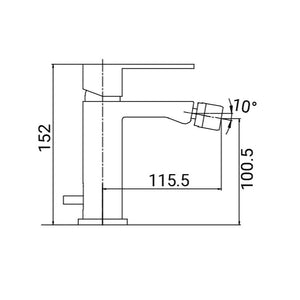 Rubinetto bidet serie esse2