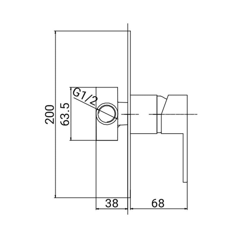 Rubinetto monocomando incasso doccia serie esse2