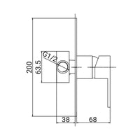 Rubinetto monocomando incasso doccia serie esse2
