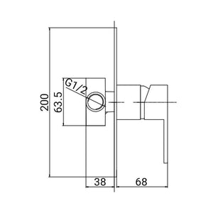 Rubinetto monocomando incasso doccia serie esse2