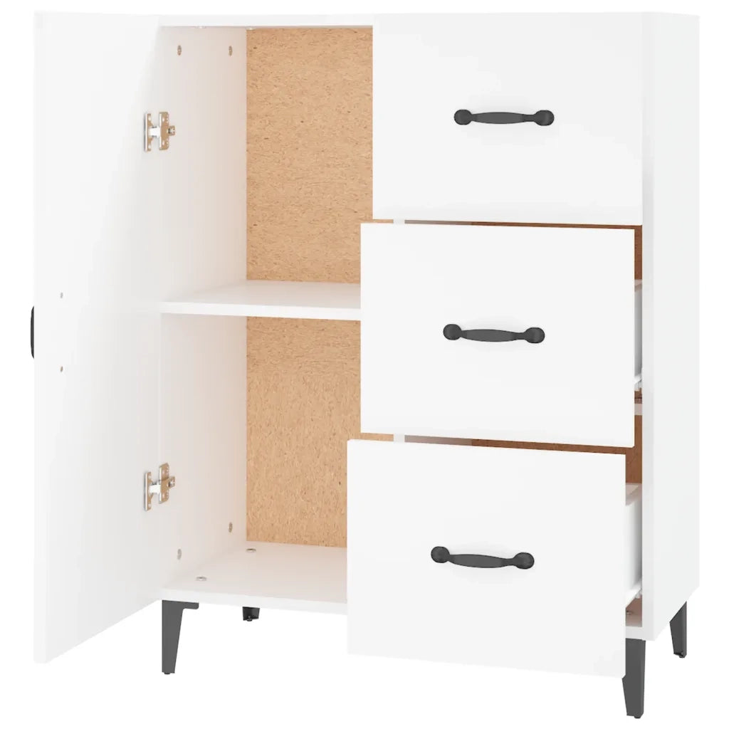 Credenza | Madia | Buffet da pranzo | Armadio da pranzo Bianca 69,5x34x90 cm in Legno Multistrato
