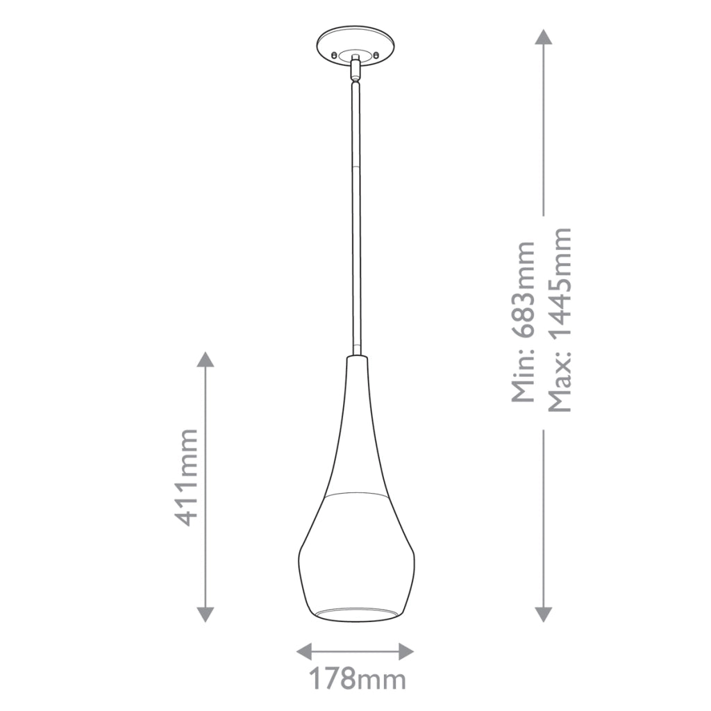 Lampada a sospensione moderna Deela oro/bianco E27 Kichler
