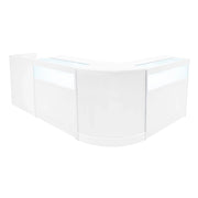 Set Banconi Negozio Bianco Luna LED B900 CM60 TB60 con Serrature e Vetrina