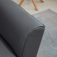 Divano 2 Posti 164x71x75 cm in PVC Grigio