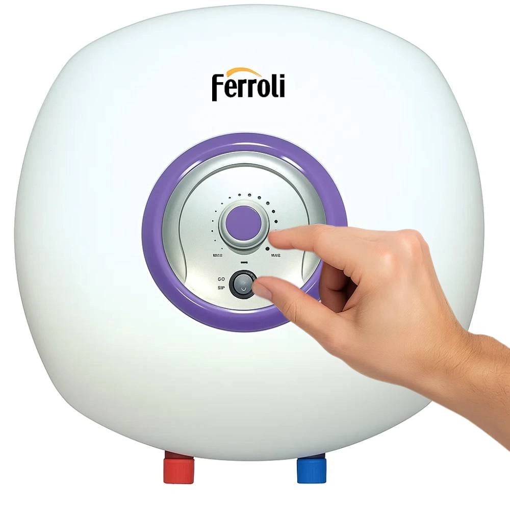 Ferroli bravo scaldacqua elettrico sopralavello dal design compatto *** capacità 10 litri, confezione 1