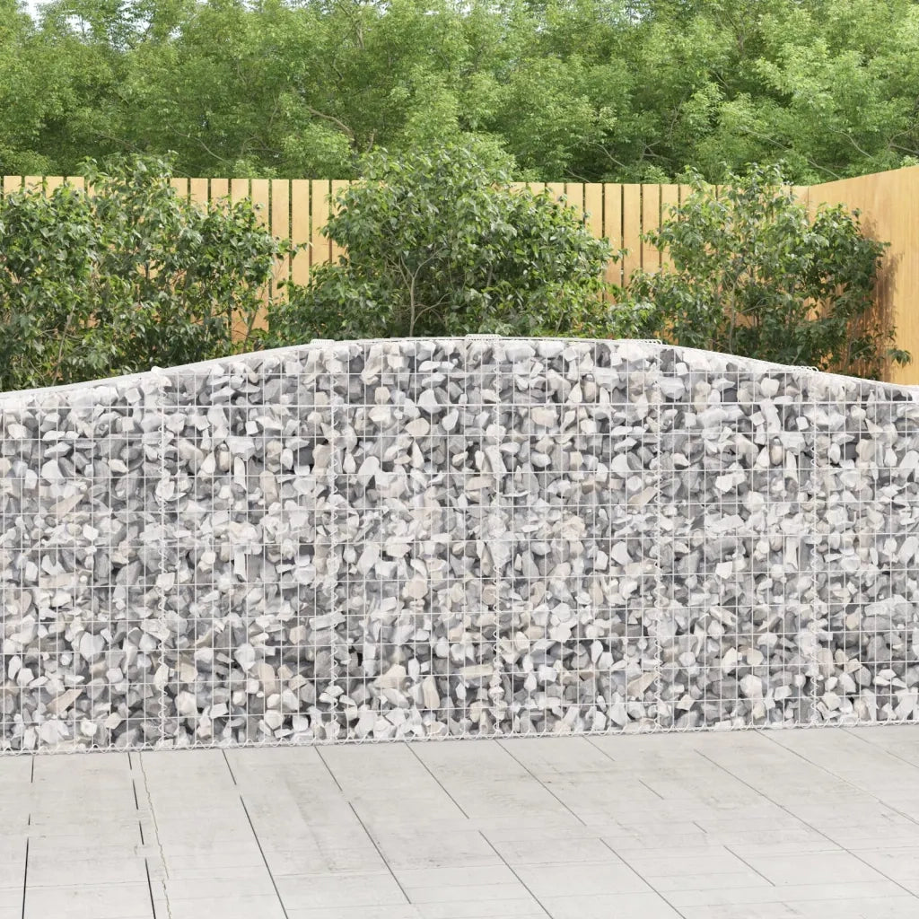 Cesti Gabbioni ad Arco 10 pz 400x50x100/120 cm Ferro Zincato 3145964