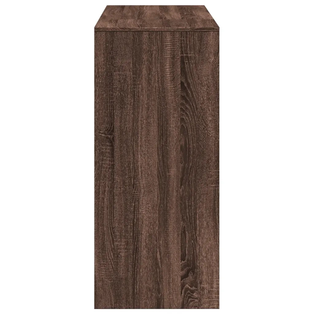 Tavolo Bar Ripiano Rovere Marrone 124x46x103,5 cm Multistrato