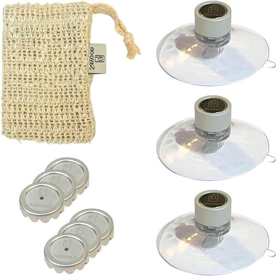 Scalino magnetico grigio - chiusura a gomito - acciaio inossidabile - per bagno e cucina