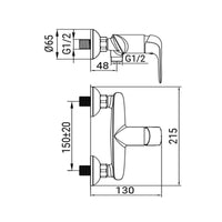 Rubinetto esterno doccia cromato - serie livina