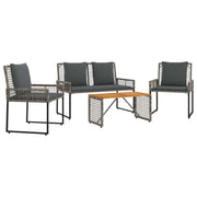 Set di Mobili da esterno | Set Salotto da Giardino con cuscino acciaio