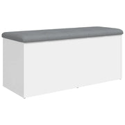 Panca contenitore bianca 102x42x45 cm in legno ingegnerizzato