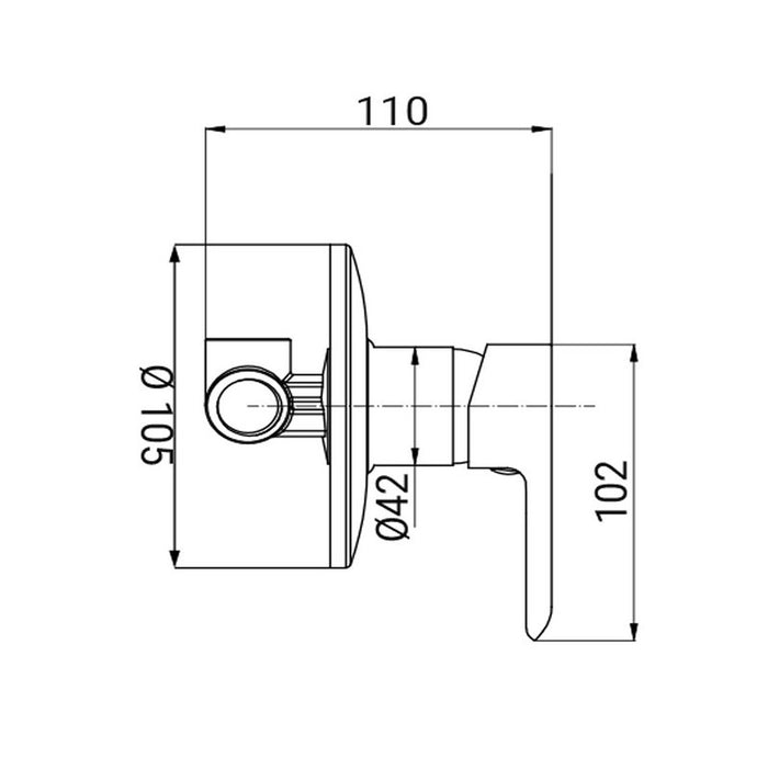 Rubinetto incasso doccia serie livina