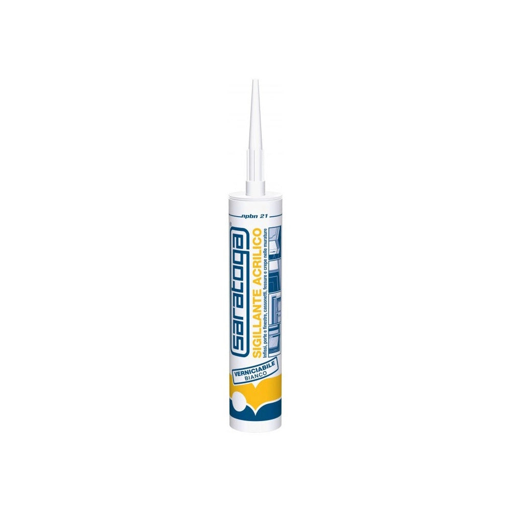 Saratoga 280ml npbn 21 silicone sigillante acrilico bianco per interni ed esterni