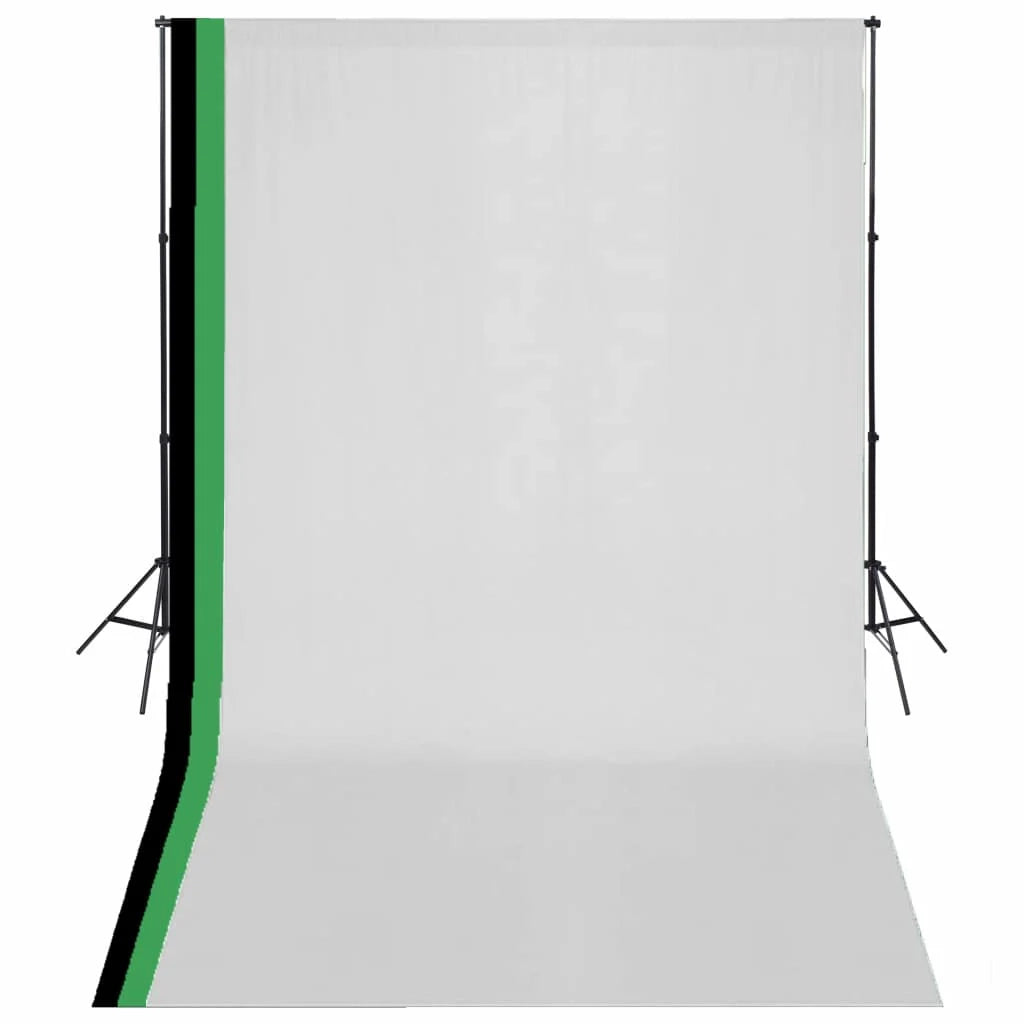 Kit studio fotografico professionale e 3 fondali in cotone regolabili 3 x 5 m 02_0001518