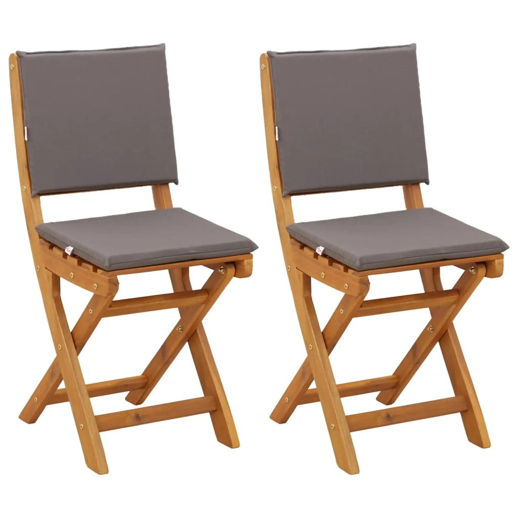 Sedie Bistro da Giardino 2 pcs Grigio Scuro 38 x 46 x 85 cm