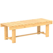 Panchina da Giardino 2 Posti ¨C zephmum ¨C Legno Naturale 110x38x35 cm