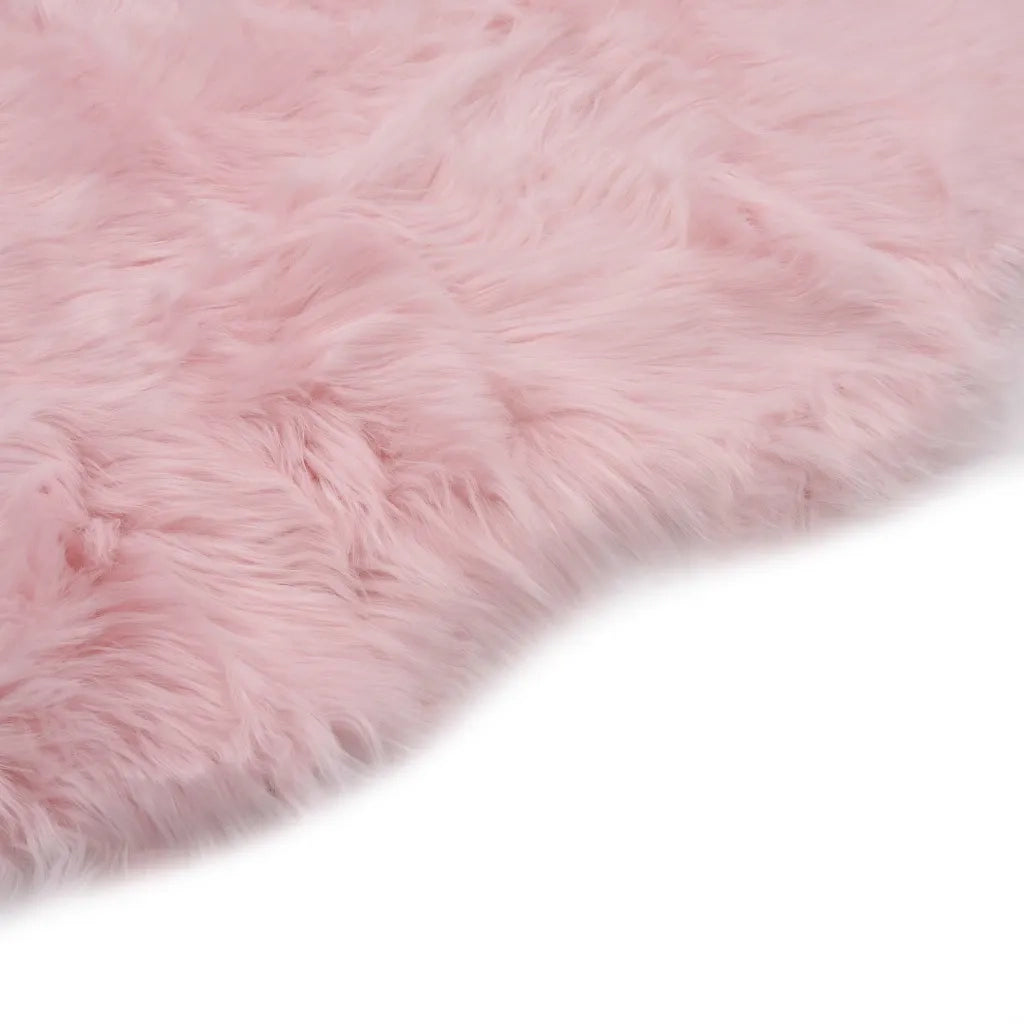 Tappeto in Similpelle di Pecora 60x90 cm Rosa 284711