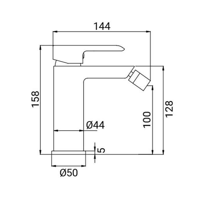Miscelatore bidet finitura cromata, serie psiche