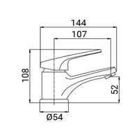 Miscelatore per lavabo serie mia cromato