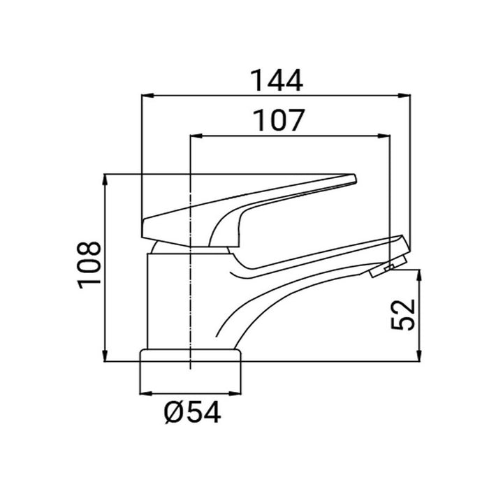 Miscelatore per lavabo serie mia cromato
