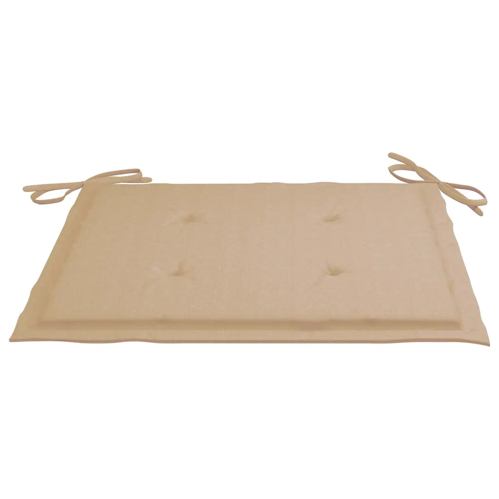 Sedie da Giardino con Cuscini Beige 4pz Legno Massello di Teak 3065620