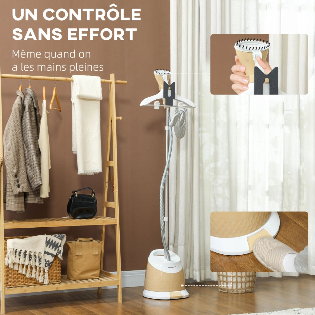 Stira a Vapore Verticale ¨C zephmum ¨C Oro 1800W 36g/min 50min 1.8L 32x32x32cm