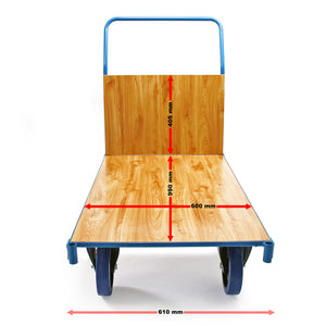 Carrello a pianale da trasporto 100 x 60 cm max 600 kg Portapacchi con ruote