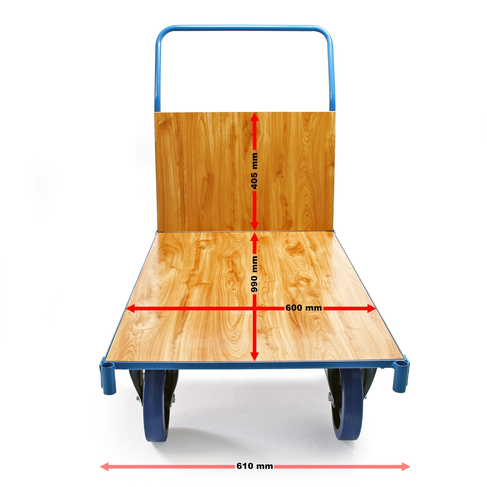 Carrello a pianale da trasporto 100 x 60 cm max 600 kg Portapacchi con ruote