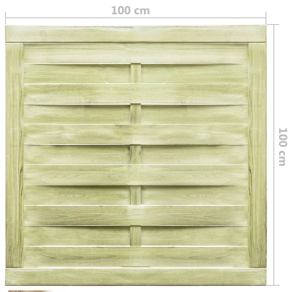 Cancello da Giardino Legno di Pino Impregnato 100x100 cm Verde 45309